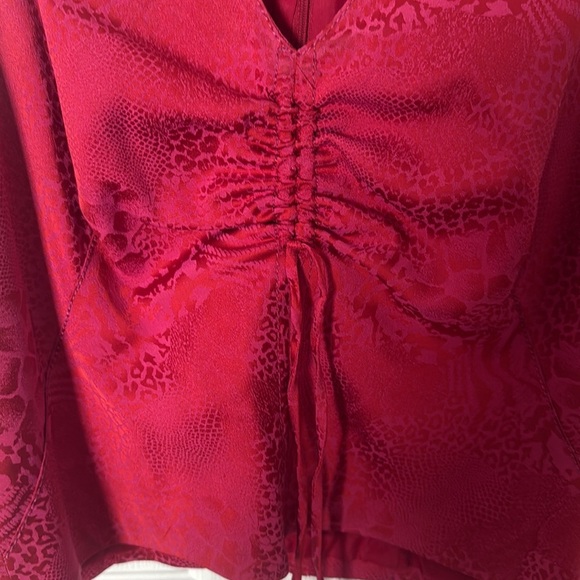 Vintage Alberto Makali Deep Red Tank Top size 8 snakeskin - Picture 3 of 4